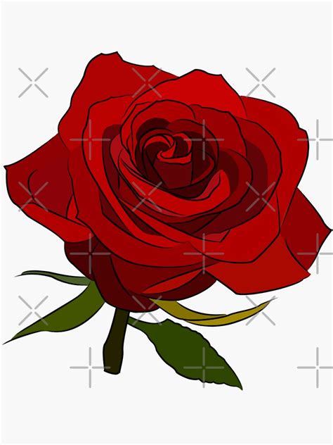 Rose Sticker For Sale By Emilyrosevance Redbubble