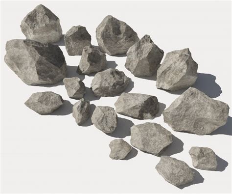 Jagged Rocks Stones 1 3d Model