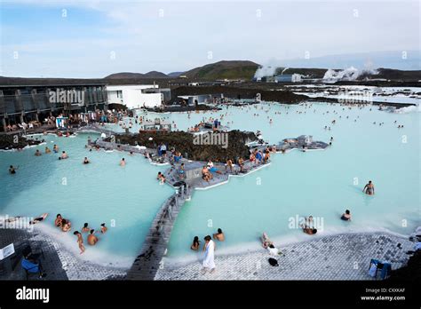 Blue Lagoon Natural Geothermal Spa Grindavik Iceland Stock Photo Alamy
