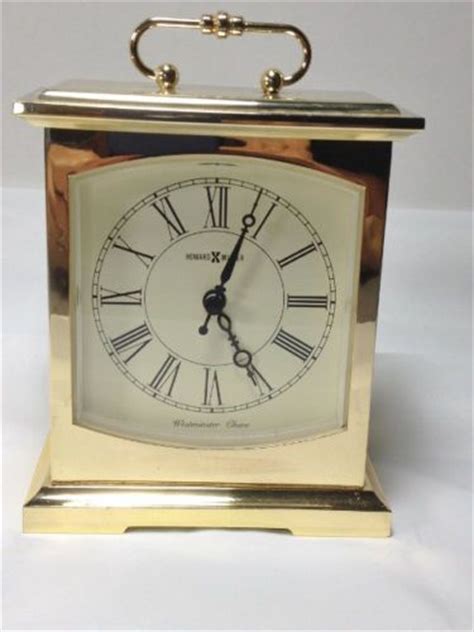 Vintage Brass Howard Miller Westminster Chime Mantle Clock Model 612
