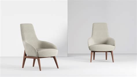 The high back version of the caristo armchair features the same personality filled design, a modern day reinterpretation of the wingback chair that would be right at home in a palm springs pad or a. Karin, wraparound high-backed armchair