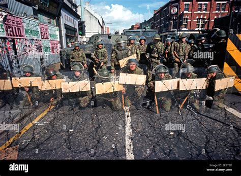 Belfast Northern Ireland March 1972 British Army Troops Manning