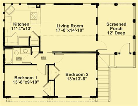 2 bedroom + garage house plan 107.7. Plans For a Two Bedroom Apartment Above a Two Car Garage