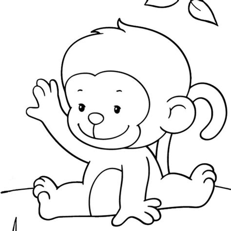 8 Cute Monkey Coloring Pages For Kids Mitraland