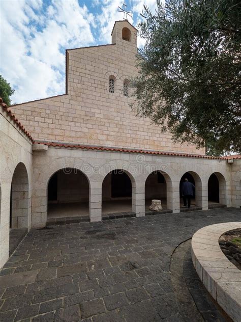 Church Of Multiplication Courtyard At Tabgha Israel Editorial Image