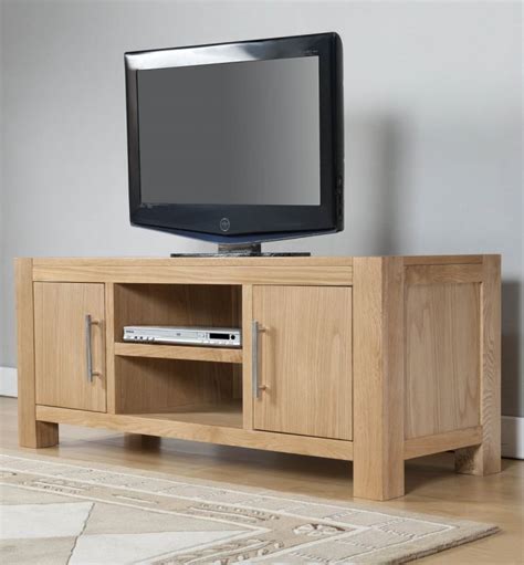 Aylesbury Contemporary Light Oak Large Tv Unit Oak Furniture Uk