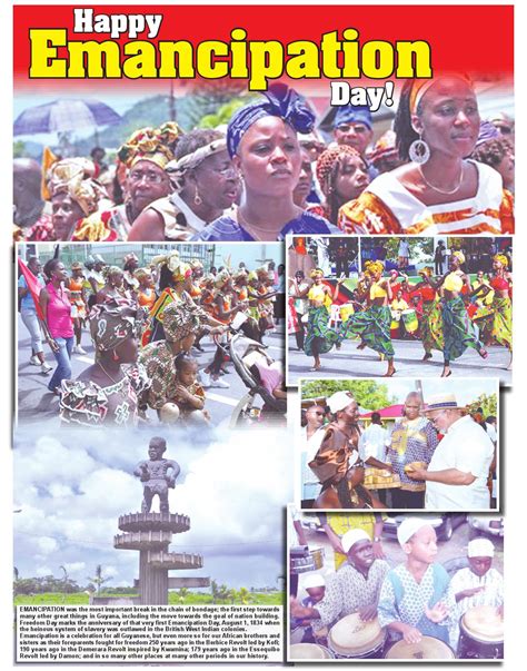 Guyana Chronicle Emancipation Suppliment 01 08 14 By Guyana Chronicle