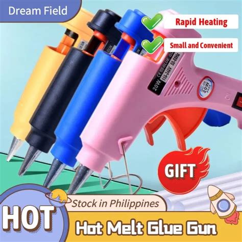 20w Hot Melt Glue Gun With 7mm Glue Sticks Mini Industrial Guns Heat