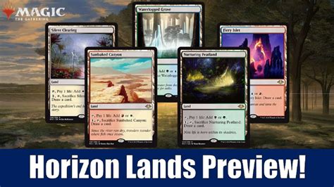 Mtg Modern Horizons Rare Land Cycle Preview Horizon Lands Youtube