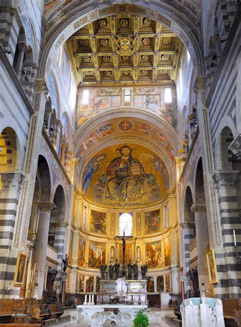 Interior Of Cathedral Duomo In Pisa Italy Stock Image