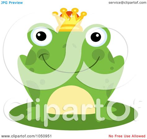Royalty Free Vector Clip Art Illustration Of A Smiling Frog Prince On A