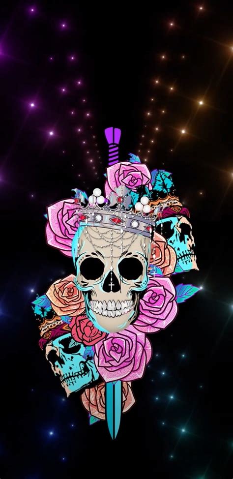 Pin De Diane King En Skull Skeleton Wallpaper Ilustraciones Del