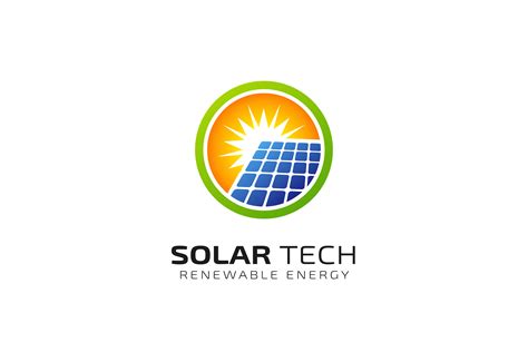 Solar Tech Energy Logo Design Template Graphic By Distrologo · Creative