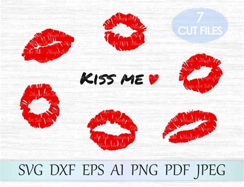 Kiss Svg Kisses Svg Kiss Lips Svg Kiss Clipart Kissing Etsy