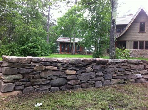 Pennsylvania Fieldstone Freestanding Stone Wall In Northern Minnesota