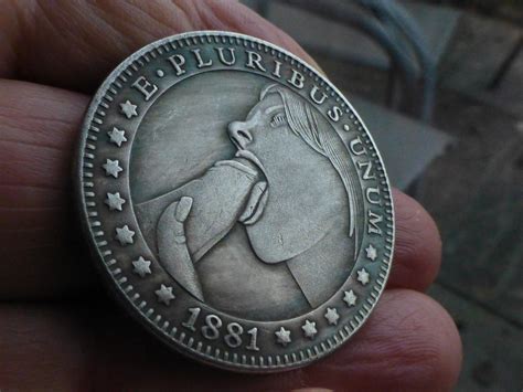 1881 Hobo Dollar Coin Sexy Girl Happy To See Her Boyfriend Etsy