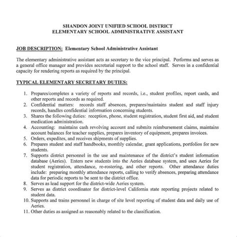 How to write an administrative assistant job description. 13+ Administrative Assistant Job Description Templates ...