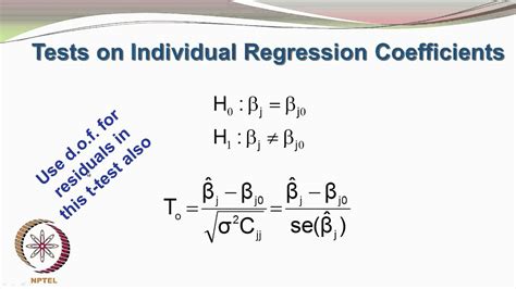 Mod 01 Lec 39 Hypothesis Testing In Linear Regression YouTube