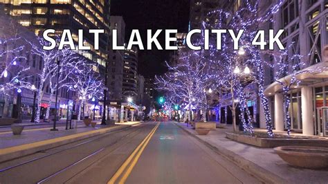 Salt Lake City 4k Night Drive Usa Youtube