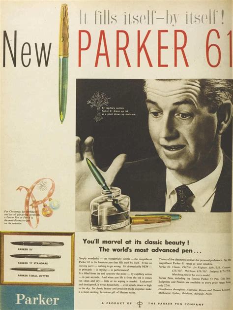 Mid Century Love Vintage Ads Pen Parker Fountain Pen