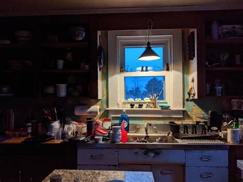 A Photo I Took Of My Kitchen At Night Thought It Looked Intresting R