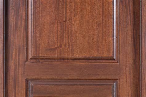 Modern Front Door Custom Single Solid Wood With Medium Mahogany