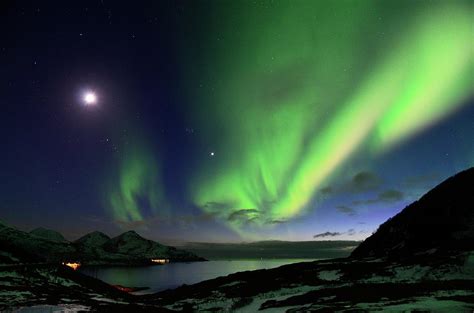 Aurora Borealis In Grotfjord By John Hemmingsen