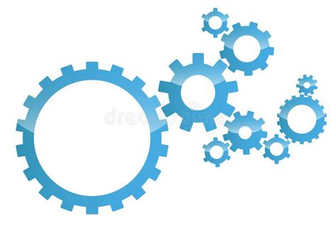 Blue Background Gears Stock Illustration Illustration Of Cogwheel