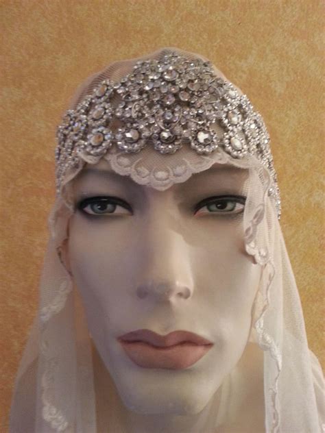 Vintage Crystal Lace Goddess Illusion Mesh Rhinestone Bridal Etsy