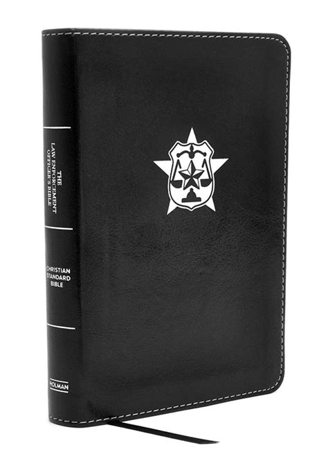 Csb Law Enforcement Officers Compact Bible Black Leathertouch