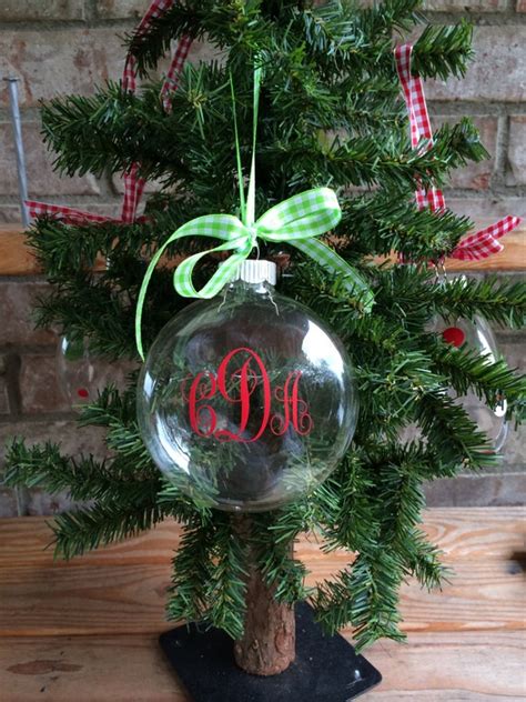 Items Similar To Personalized Clear Glass Christmas Ornament