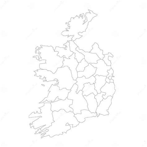 Ireland Political Map Of Administrative Divisions Stock Illustration