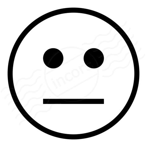 Smiley face emojis virtually kick started the emoji revolution, with the classic white smiling face emoji laying the foundation for thousands of other symbols. IconExperience » I-Collection » Emoticon Straight Face Icon