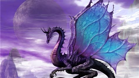 Fantasy Cute Pink And Blue Dragon Hd Dreamy Wallpapers Hd Wallpapers