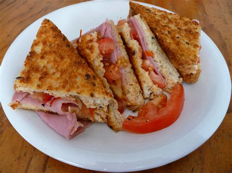 Ham And Tomato Toasted Cheese Sandwich A Photo On Flickriver