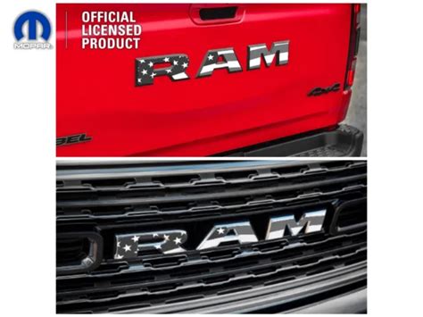Ram American Flag Decal Emblem Decal Grille Tailgate Usa Sticker