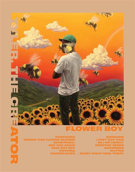 Flower Boy Tyler The Creator 8 X 10 Album Poster Etsy In 2022