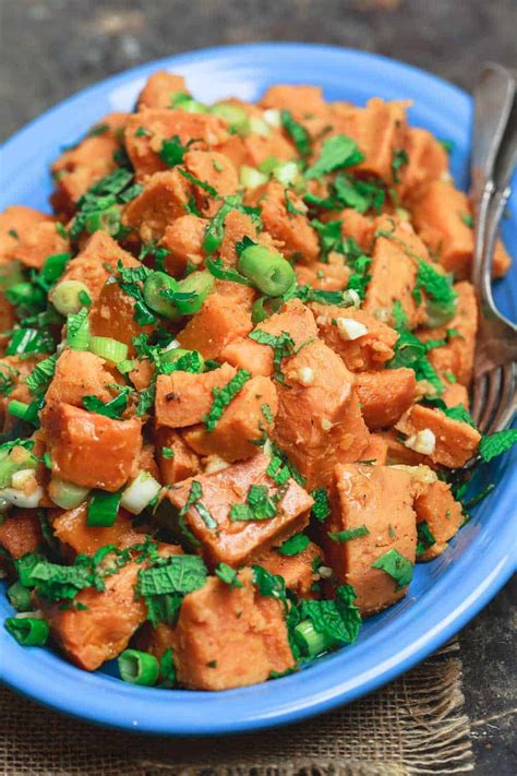 If you enjoy sweet potatoes, pinto beans, and middle eastern flavors, i encourage you to give the following recipe a try: Simple Herb-Tossed Sweet Potato Recipe | The Mediterranean ...
