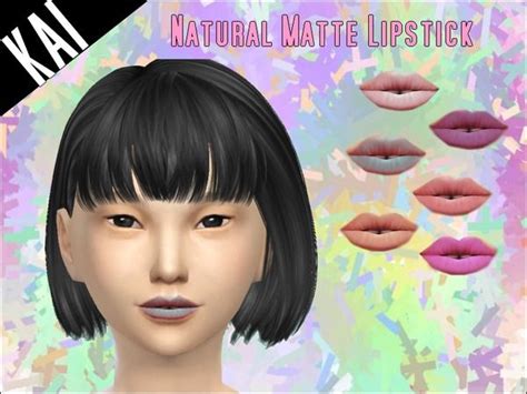 Kaisims S Natural Matte Female Child Lipstick Set Sims 4