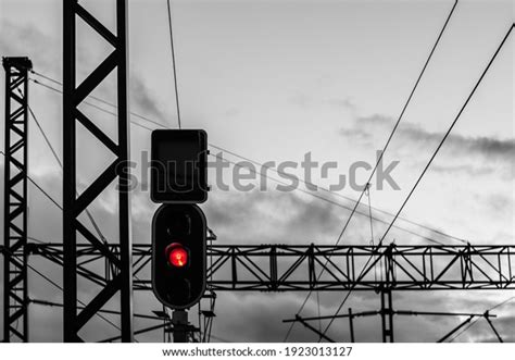 Railway Traffic Light Red Signal Stock Photo 1923013127 Shutterstock