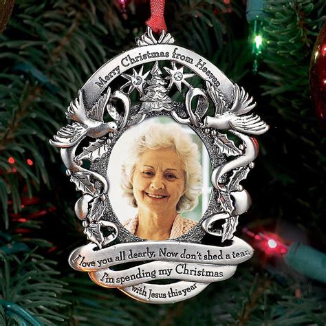 Merry Christmas From Heaven Photo Ornament Loved Ones Tree Decoration