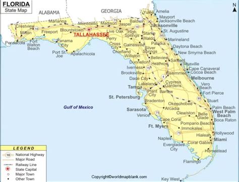 Printable Florida Map With Counties And Cities Pdfimage