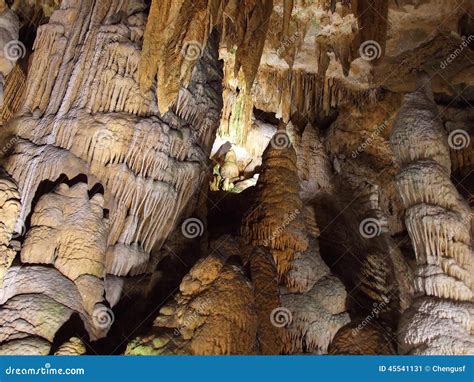 The Stalactites Stalagmites And Columns At Luray Caverns Virginia