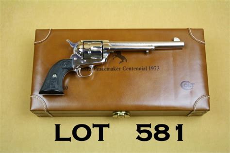 Presentation Leather Covered Cased Colt Centennial Peacemaker Saa