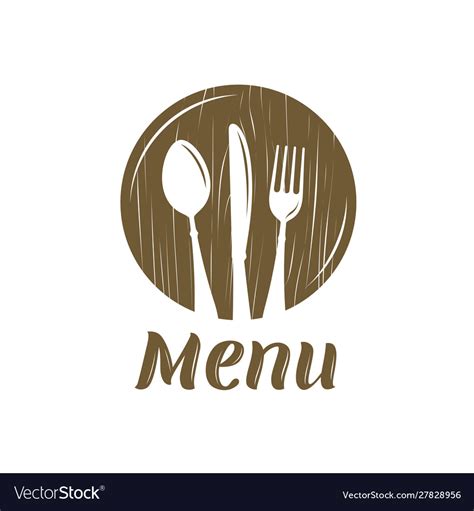 Restaurant Menu Logo Or Label Cooking Cuisine Vector Image