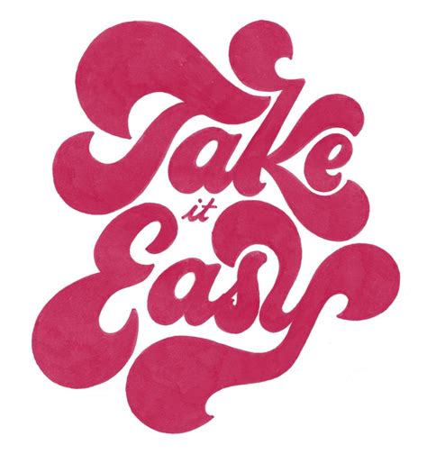 The world is always changing. Take it Easy - retro bubble letter Typography. TypeJunkie ...
