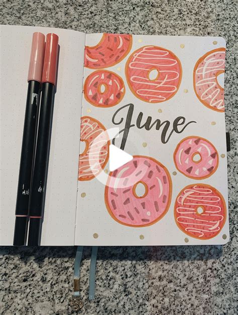donut themed bullet journal ! | Bullet journal ideas pages, Bullet journal aesthetic, Bullet ...