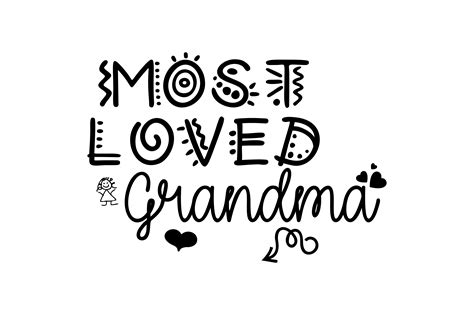 Most Loved Grandma Fun Graphic Svg Graphic By Am Digital Designs