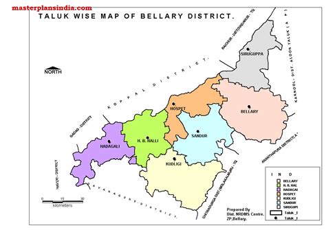 Bellary Taluk Wise Map Master Plans India