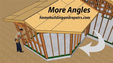 How To Build Home Addition Angled Wall Ceiling And Roof Framing